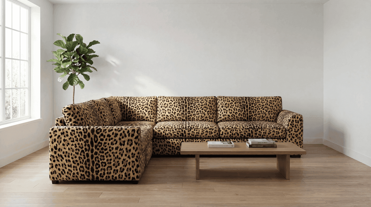 Cheetah pattern sofa