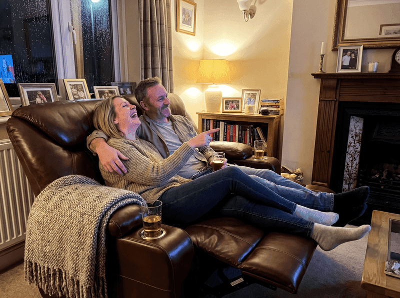Mark & Sarah with their Cinema Recliner